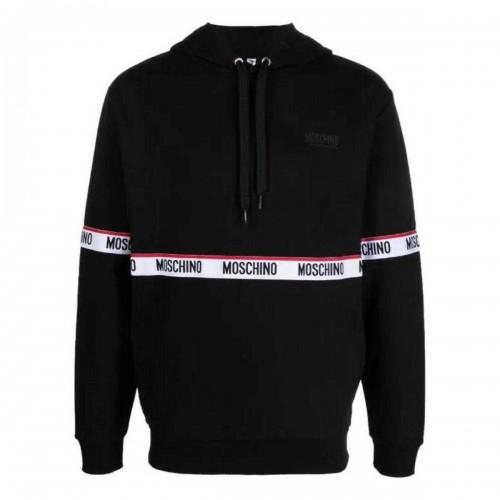 Moschino Mens Tape Branded Hoodie
