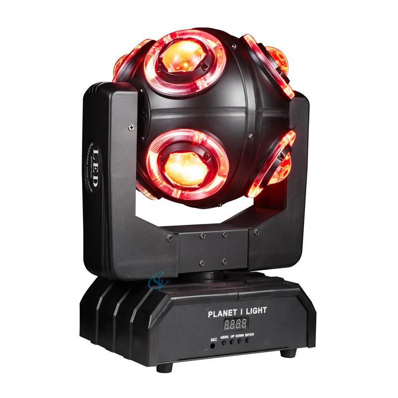 LED 100W RGBW Cabeça Móvel 4em1 Com Luz Disco Futebol DMX Lâmpada de Efeito de Palco Rotação Infinita 360° Luzes de Feixe Para DJ Bar