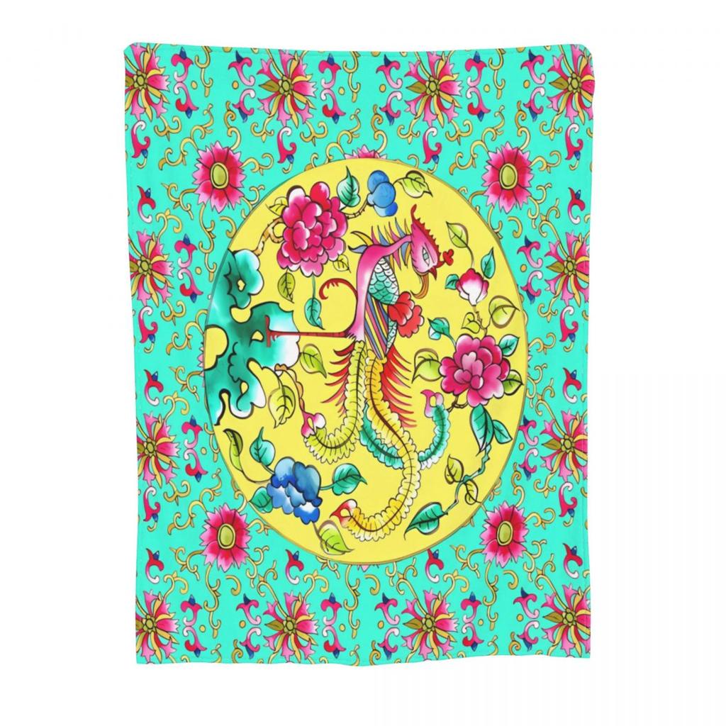 Peranakan Pattern Yellow 2024 An Ultra-Soft Micro Fleece Blanket