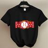 Baseball-inspiriertes Mama-Design für Sommer-Sportveranstaltungen Kurzarm-T-Shirt für Damen im lustigen & sportlichen Stil