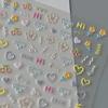 Cartoon Cute Korean Bear Manicure Flat Sticker Student High-looking Handbook Waterproof Pen Sticker Sticker