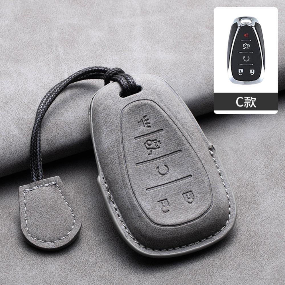 Premium for Nappa Leather Key Cover for Chevy Malibu XL Equinox Blazer Camaro Car Keys