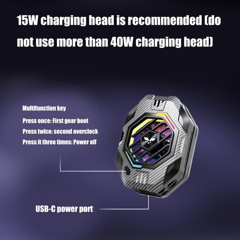 Phone Coolers, Cellphone Radiator with 2 Gear Adjustable Temperature for  Live Streaming,Mobile Gaming