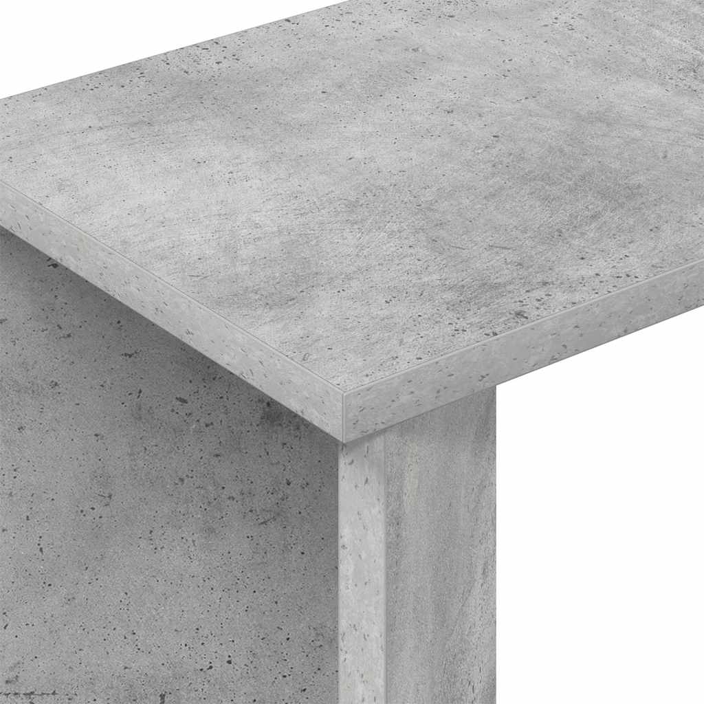 Side Table Concrete Gray 35 x 25 x 50 cm Engineered Wood