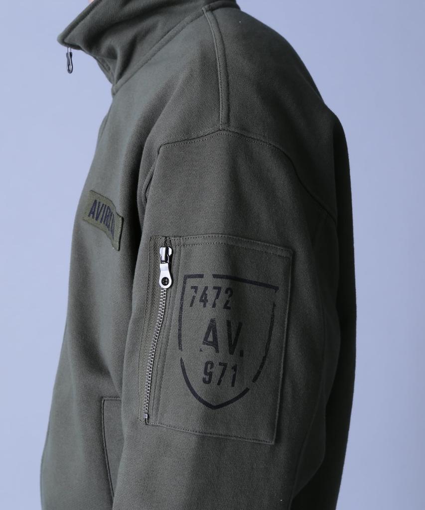 AVIREX FATIGUE STAND COLLAR ZIPUP SWEAT M 310 Olive Men's 783-4930001