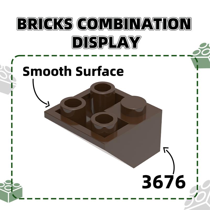 Non-Toxic 98Pcs/Lot 3676 Slope Inverted 45° 2X2 Double Convex Block Moc Color Accessories Compatible With Brick Diy Children Toy