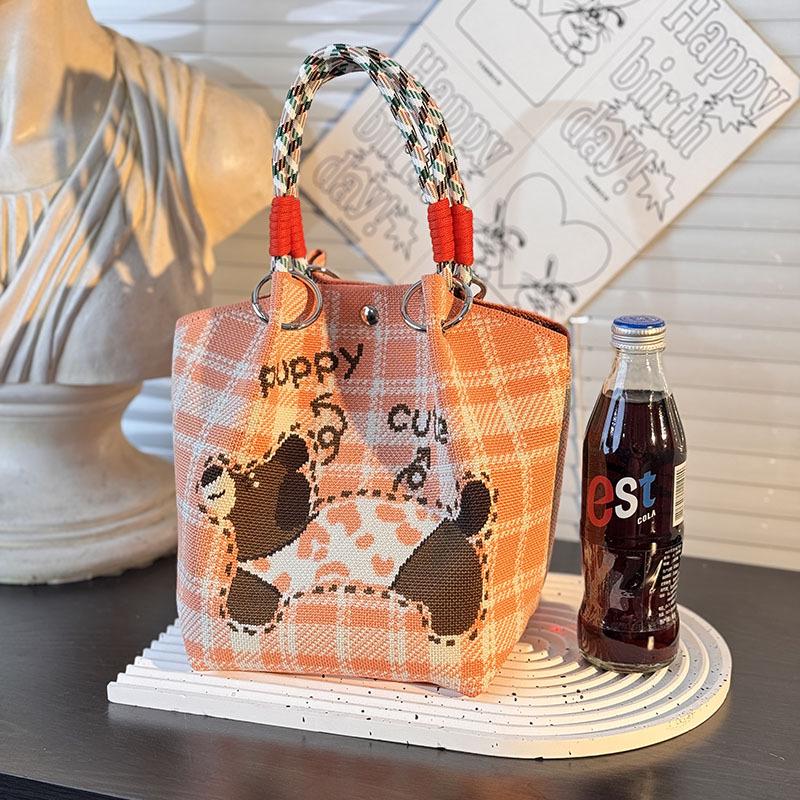 2025 Niedliche Tier Strickhandtasche - Damen Tragetasche mit großem Fassungsvermögen für Arbeit & Ausflüge