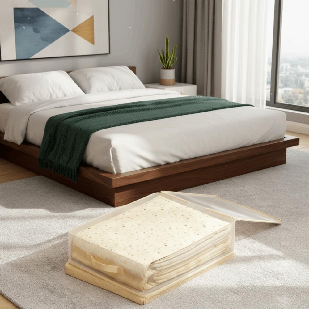 2Pcs Transparent Blanket Pillow Storage Container Large Capacity Blanket Sorting Bags  Closet