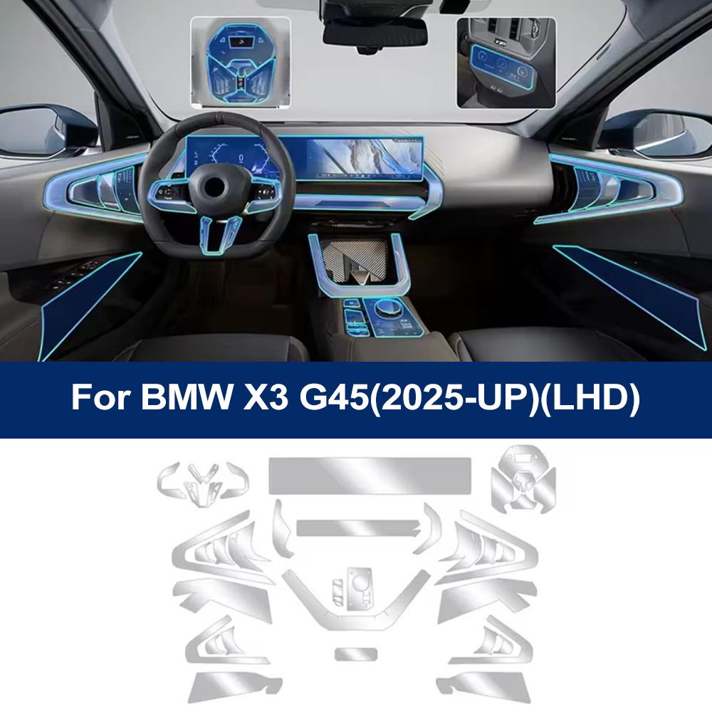 

Car Pre Cut TPU Transparent Protective Film for BMW X3 G45 2026 Interior GPS Navigation Speedometer Screen Gear Anti-scratch