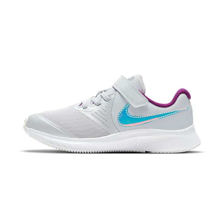(PS) Nike Star Runner 2 Power Pure Platinum Iridescent Swoosh Kids DD5889-001 EU 28