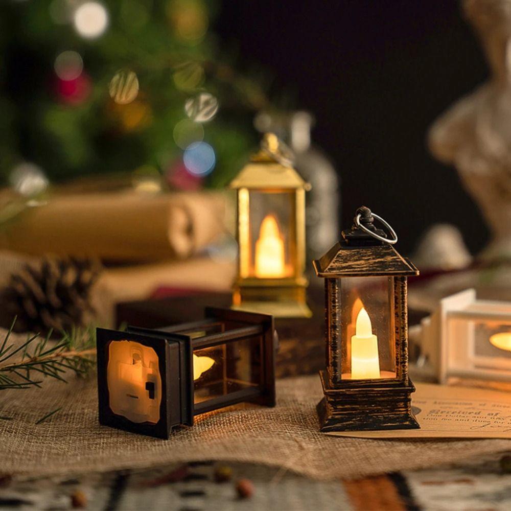Creative Mini Square Night Lights Flameless Outdoor Hanging Small Lanterns  Bedroom