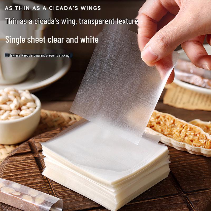 Doce de Rocha Baga de Pilriteiro Nougat Papel de Arroz Comestível 500 Folhas para Assar