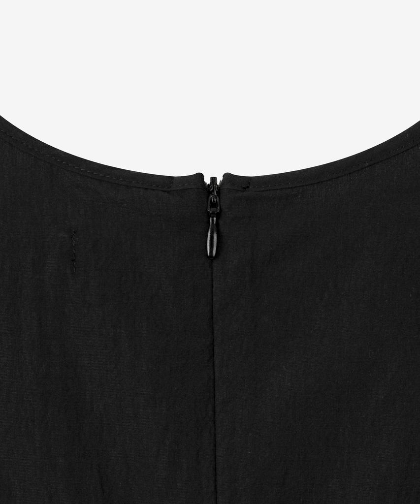 Basica Soft Wrap Cotton Dress (Black)