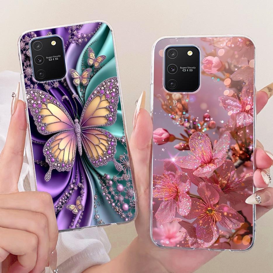 For Samsung Galaxy S10 Lite Case SM-G770F Luxury Butterfly Tree Painted Cover Soft Silicone Phone Case For Samsung S10 Lite Bags
