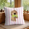 Simple Striped Marine Dog Cushion Cover Square Short Plush Pillow Case Living Room Sofa Home Decor Funda X