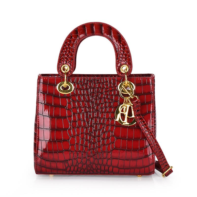 Bag Women's High-quality Crocodile Bag Women's Handbag European and American Versatile Fashion Single Shoulder Oblique Span Bag Women