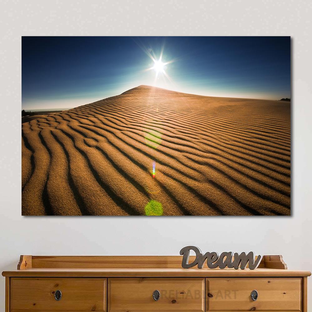 Camel with Herdsman in the Sahara Desert Landscape Wall Prints Wall Art Morocco Desert Canvas Painting for Living Room Decor 21X30CMNo Framed
