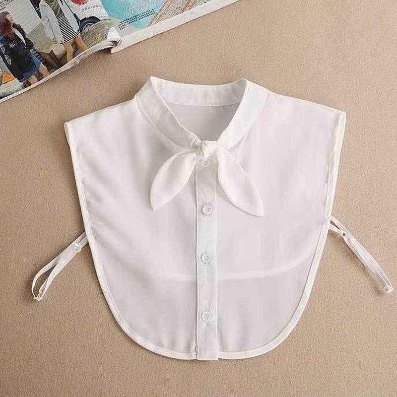 White Stylish Fake Collar Detachable Blouse Dickey Collar Half Shirts Faux False Collar for Women and Girls