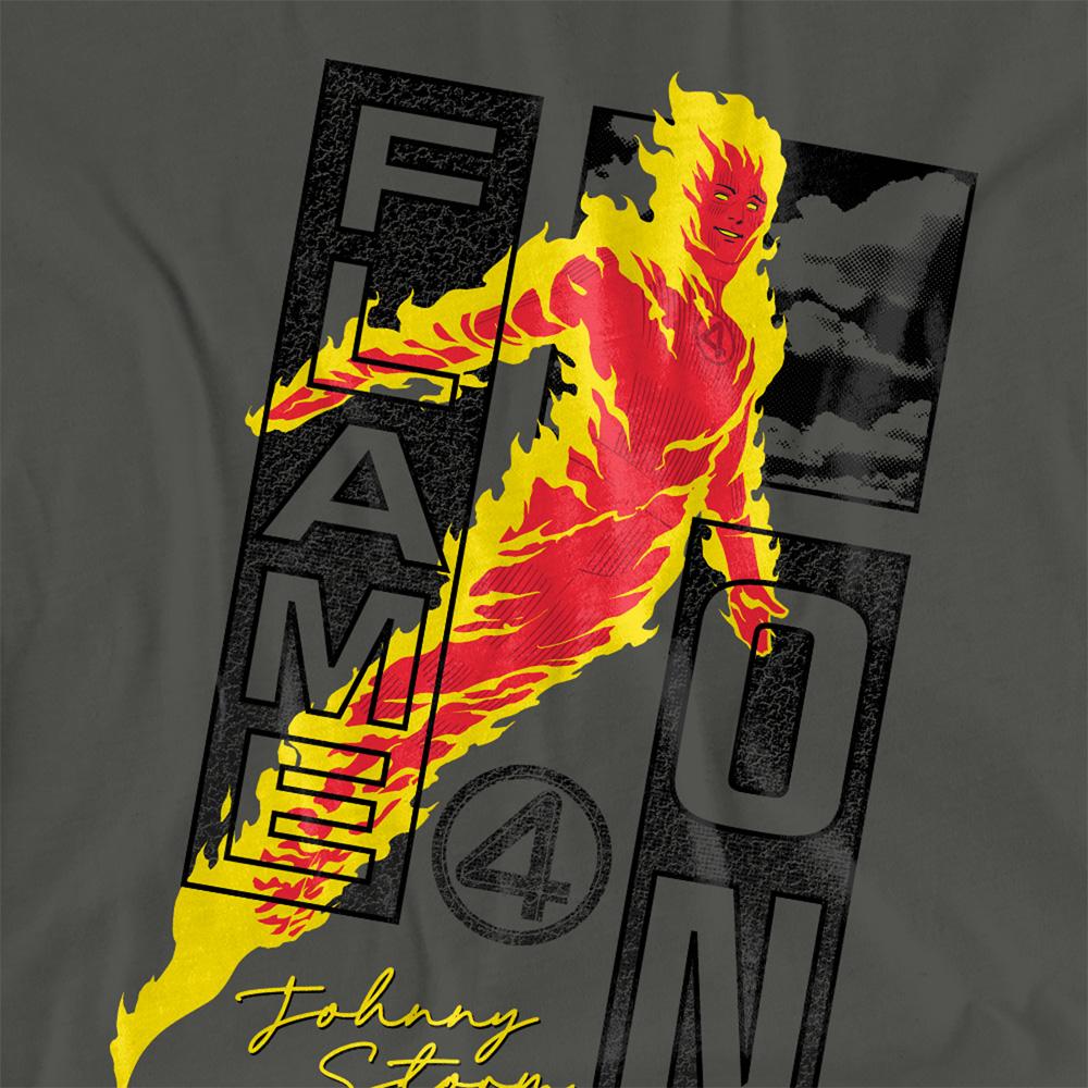 Fantastic Four Womens/Ladies Flame On Trend Johnny T-Shirt
