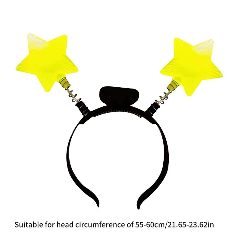 New Year Star Christmas Hair Hoop Fashion Statement Karaoke Party Star for Christmas Stage Photo Props