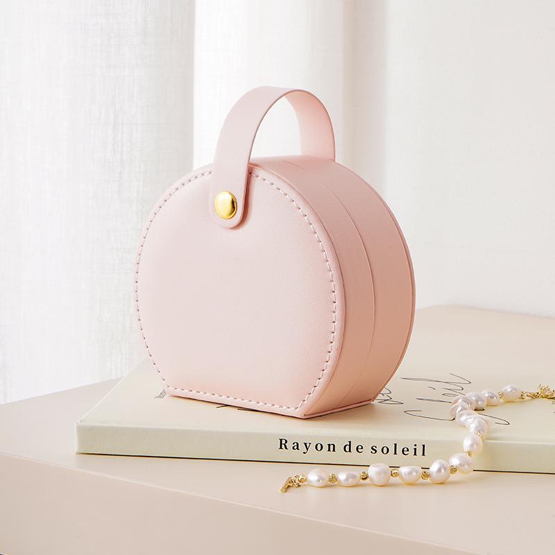 Portable Jewelry Storage Box for Necklaces, Rings, Studs, and Earrings