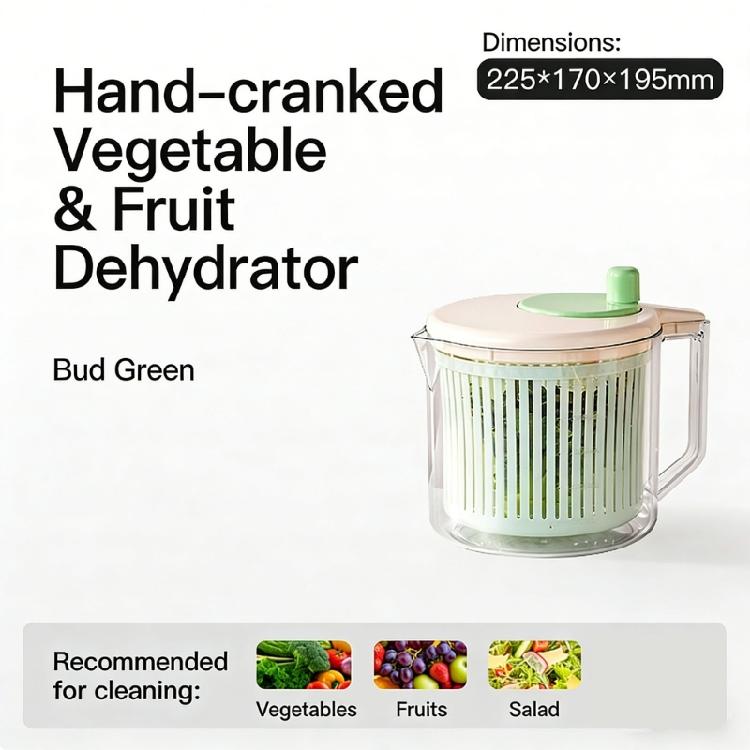 Convenient Household Salad Fruit Dryer Spinner Container For Kitchen Vegetable Dehydrator Drain Basket