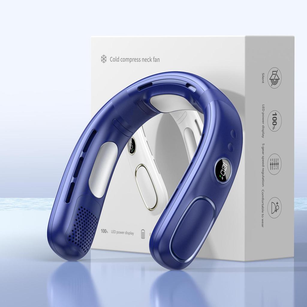 USB Rechargeable Bladeless Neck Fan - Portable Outdoor Air Conditioner