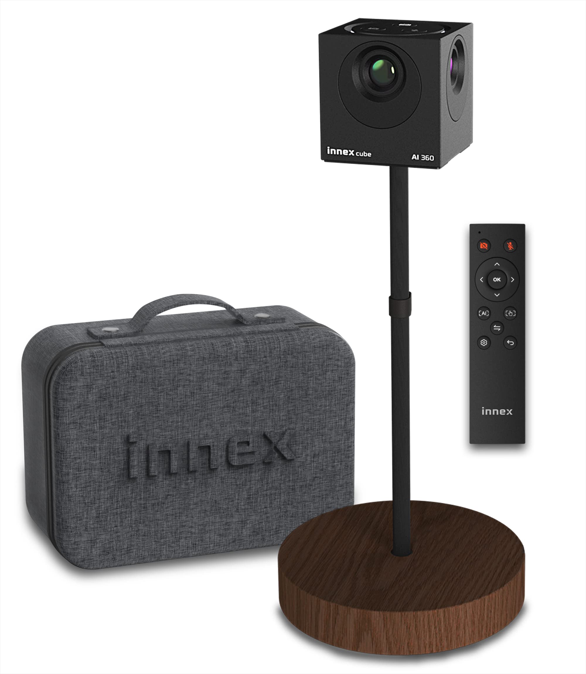 

Innex Cube web camera for meetings Various AI modes including gallery mode Completely with no power supply or software required Supports manual ePTZ