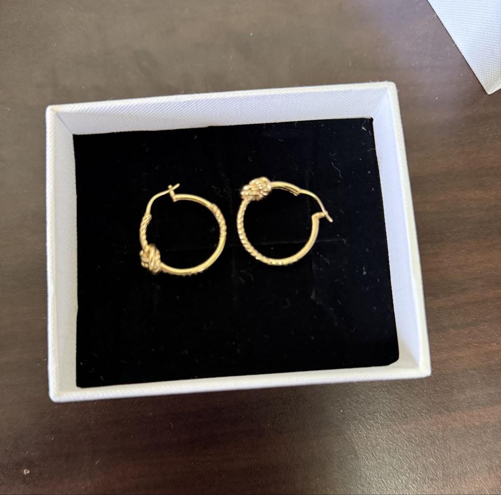 [USED] Avery Knot Hoop Earrings AVEC NEW YORK
