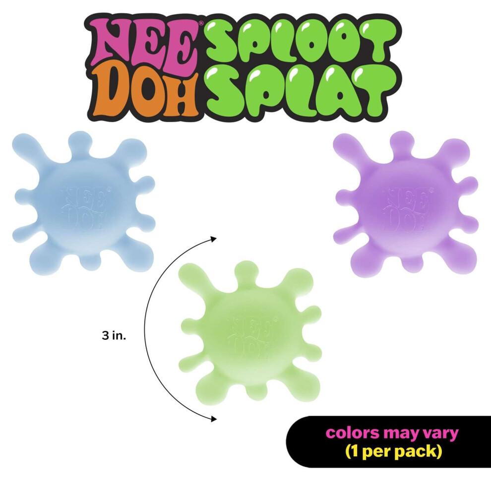 NeeDoh Sploot Splat - Squishy Fidget Toy For Kids, Nee Doh Stress Balls, Sensory Fidgets, Squidgy Toys For Anxiety Relief, Safe & Non-Toxic, Age 3 Ye