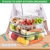 with Lids Fridge Organizer Box Transparent Kitchen Storage Box Fridge Drawer Organizer  Office