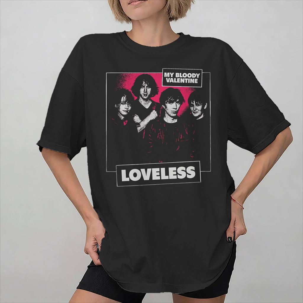 Grafikdruck My Bloody Valentine mbv Band T-Shirt für Unisex Damen Reines Baumwoll-T-Shirts Kurzarm Kleidung