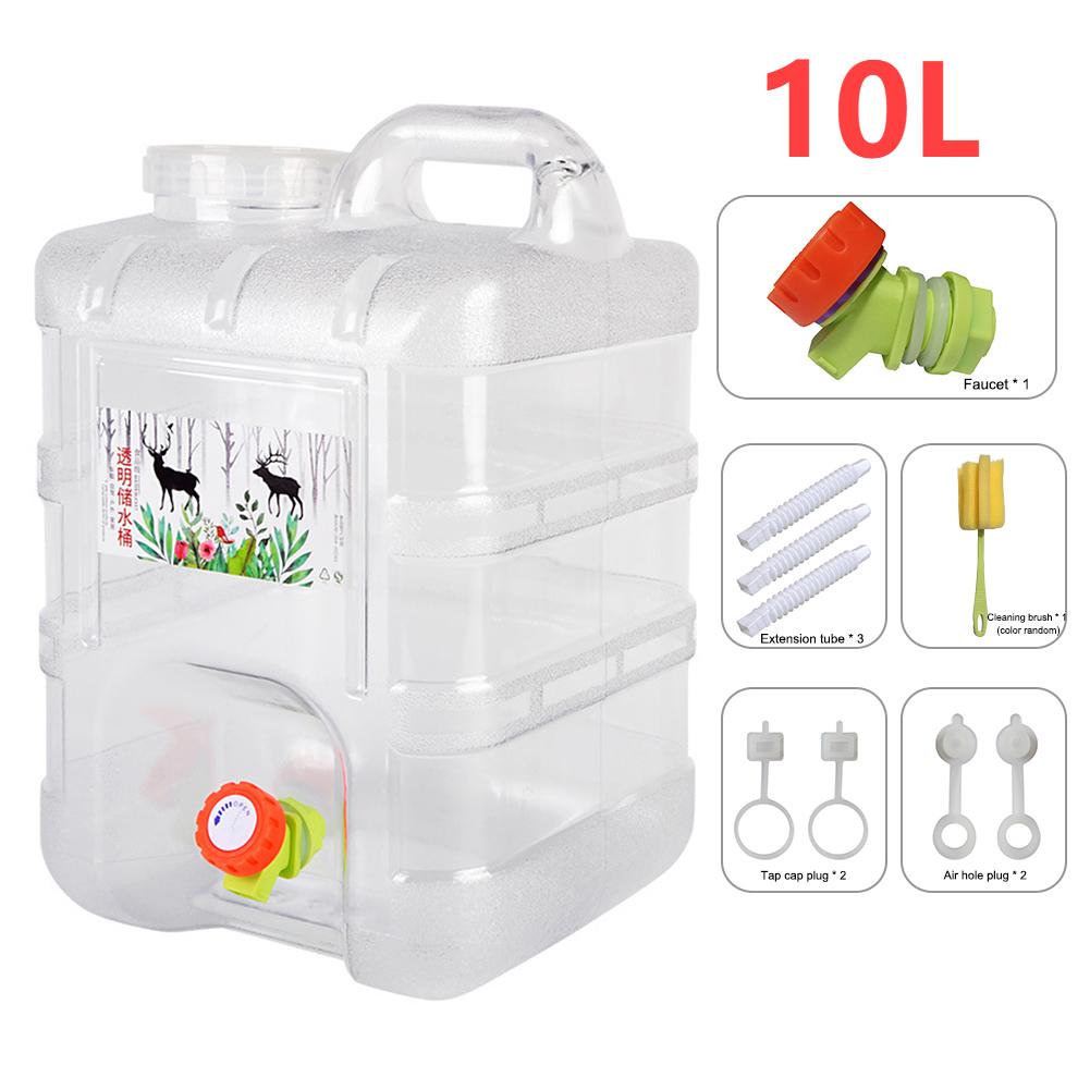 Camping Bucket Water Storage Portable Water Tank Container 10L with Faucet Large Capacity for Camping Cooking Picnic Hiking