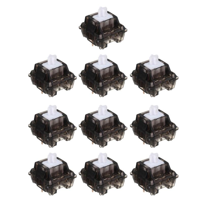 

10PCS Smooth PC Housing Tactile Switches With Pleasant Thocky Sound For Customizable Keyboards 1