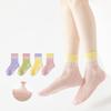 4Pairs/Set Kids Candy Socks Summer Mesh Thin Cotton Socks Sweet Cute Soft Cozy Breathable Socks For Girls