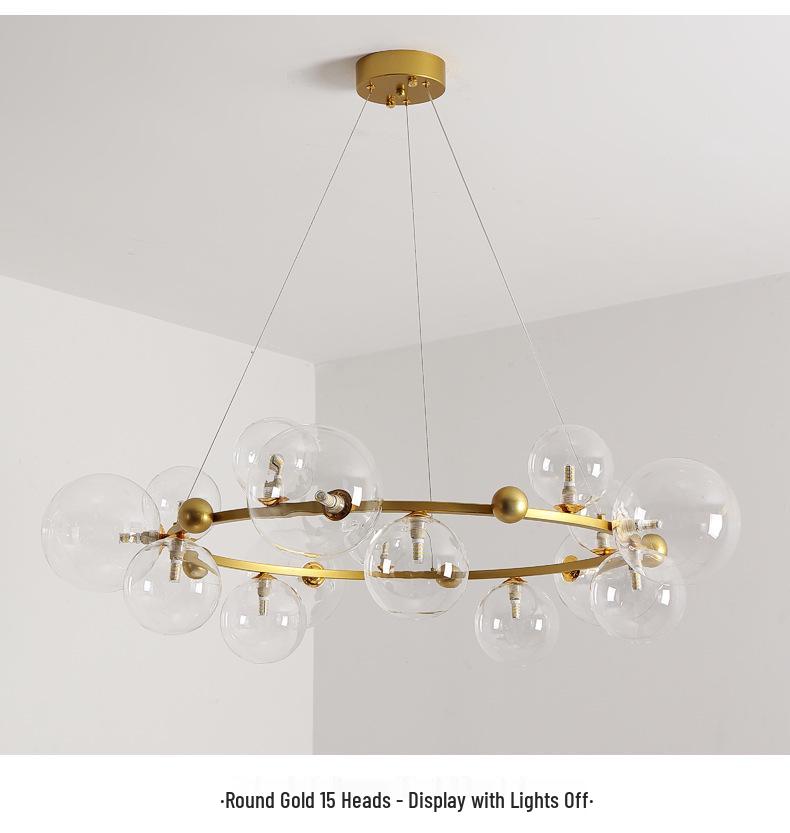 Nordic Starry Sky Modern Chandelier: Magic Bean Bubble Light for Living Room and Bedroom