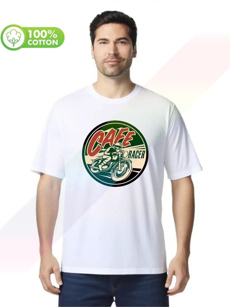100 Cotton Round Neck Heavy Weight Unisexs Tshirt Cafe Racer T Shirt Unisexs Motorbike Biker Retro S3xl Tops Tees