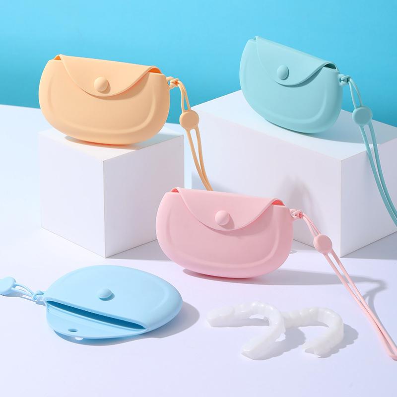 1 buc. Carcasă din silicon pentru proteză dentară Cutie de depozitare pentru retainer Container pentru proteză bucală Carcasă pentru proteză dentară