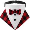 Tanpopo Formeller Hunde-Smoking Hochzeitskragen Bandana Geburtstags-Kostüm Fliege Party-Anzug Weihnachts-Feiertags-Party-Outfit Haustierhalsband