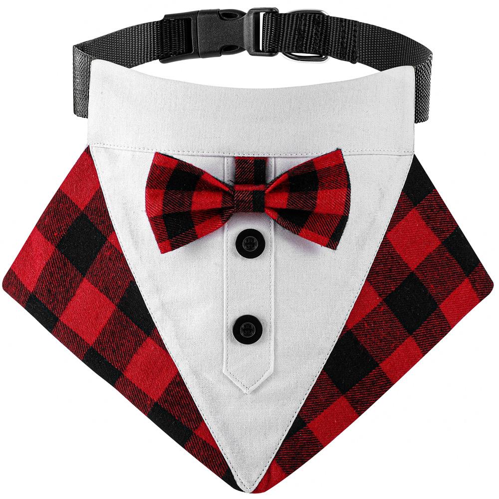 Tanpopo Formeller Hunde-Smoking Hochzeitskragen Bandana Geburtstags-Kostüm Fliege Party-Anzug Weihnachts-Feiertags-Party-Outfit Haustierhalsband