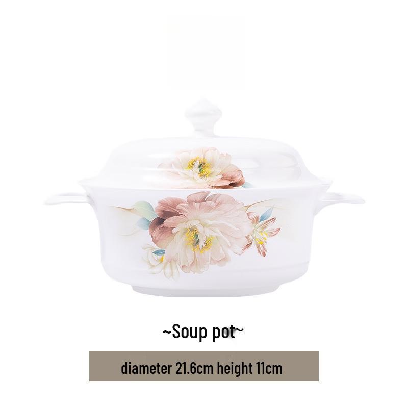 Mode Lanka Silk Road Cream Enamel Casserole