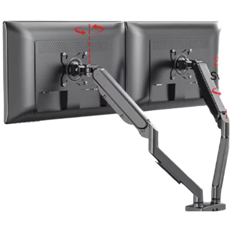 ECOLA F92BK Dual Arm Aluminum Monitor Stand