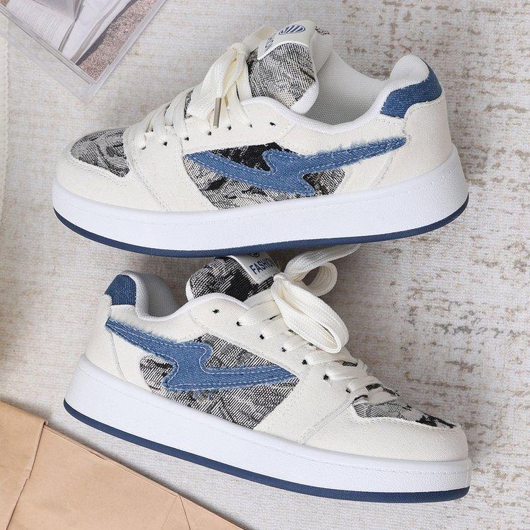 Korean Version of Niche Board Shoes Women's Autumn New Versatile College Style Sports Shoes Casual Color Matching Couple Bread Shoes