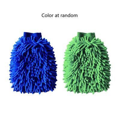 Car Double Side Cleaning Tools Reusable Rag Wash Cleaning Mitt Towel Premium Soft Chenille Microfiber Glove Scratch Free
