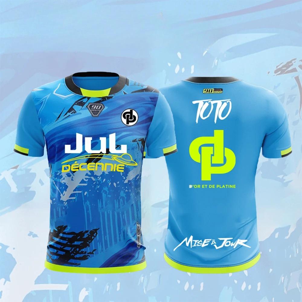 Нова футболка Maillot JUL Літня молодіжна Дихаюча та швидковисихаюча Тренувальні футбольні футболки Унісекс Спортивні майки