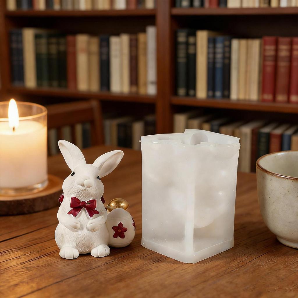 Easter Candle Molds Easter Rabbit Egg Candle Making Supplies Silicone Soap Mould For Soap Resin Plaster Clay Candy Holiday Party