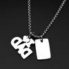I Love Dad Father Day Gift Chain Stainless Steel Silver Color No.1 Dad Dog Tag Birthday Show Love Pendant Necklace Jewelry