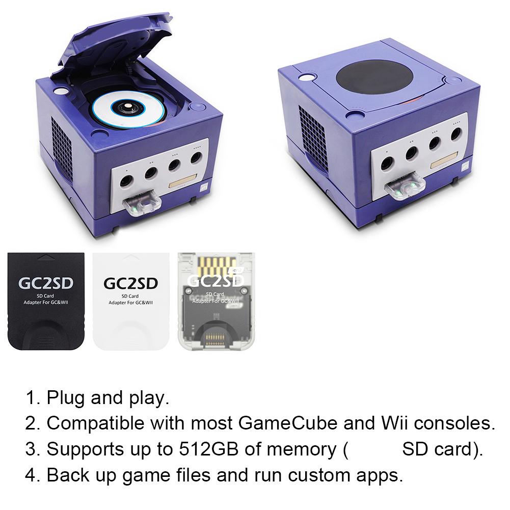 GC2SD Gen2 SD/TF Card Adapter for Nintendo GameCube Wii Enhanced Speed Support Latest Swiss Memory Adapter Easy to Install