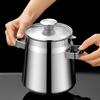 Effective Stainless Steel Oil Saver With Removable Strainer Suitable For Storing And Filtering Bacon Grease