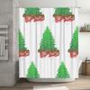 Christmas Tree Shower Curtain Waterproof Polyester Fabric Winter Holiday Decorations Home Bathroom Accessories